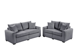 HH1124 Gray Sofa & Loveseat Set