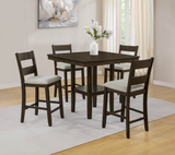 Lester Brown/Beige 5-Piece Counter Height Dining Set