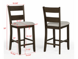 Lester Brown/Beige 5-Piece Counter Height Dining Set