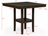 Lester Brown/Beige 5-Piece Counter Height Dining Set