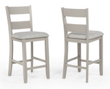 Lester Greige 5-Piece Counter Height Dining Set