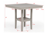 Lester Greige 5-Piece Counter Height Dining Set