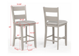 Lester Greige 5-Piece Counter Height Dining Set