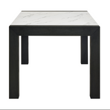 Jules Black/Light Gray Faux Marble Dining Set
