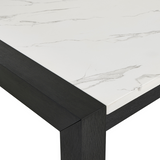 Jules Black/Light Gray Faux Marble Dining Set
