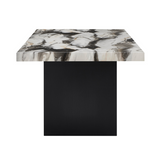 Vega Black/Brown Faux Marble Dining Set