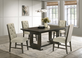 Herbert Espresso/Beige Extendable Dining Set - OLIVIA FURNITURE