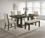 Herbert Espresso/Beige Extendable Dining Set - OLIVIA FURNITURE