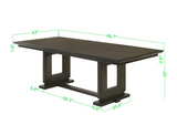 Herbert Espresso/Beige Extendable Dining Set - OLIVIA FURNITURE