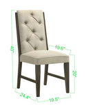 Herbert Espresso/Beige Extendable Dining Set - OLIVIA FURNITURE