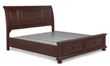 Claribelle Cherry Storage Sleigh Bedroom Set
