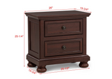 Claribelle Cherry Storage Sleigh Bedroom Set