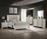 Carlton White Mist Upholstered Bedroom Set - OLIVIA FURNITURE