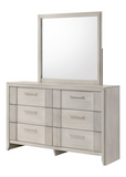 Carlton White Mist Upholstered Bedroom Set - OLIVIA FURNITURE