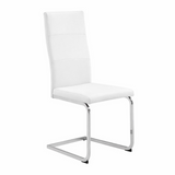 D201 White Glass Table + 6 Chairs