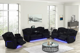 Hulk10 Black 3PC Reclining Set