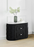 Natalia Black Upholstered Bedroom Set with TV Lift