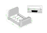 Natalia Black Upholstered Bedroom Set with TV Lift