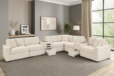 Barista Beige 8PC Modular Sectional Set (w/ Bluetooth Speaker)