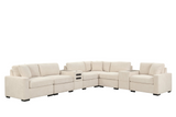 Barista Beige 8PC Modular Sectional Set (w/ Bluetooth Speaker)