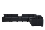 Barista Black 8PC Modular Sectional Set (w/ Bluetooth Speaker)