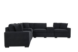 Barista Black 8PC Modular Sectional Set (w/ Bluetooth Speaker)