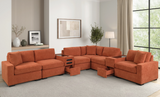 Barista Rust 8PC Modular Sectional Set (w/ Bluetooth Speaker)