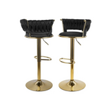 1139 Black and Beige Barstools