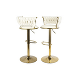 1139 Black and Beige Barstools