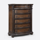 Stanley Coffee Brown Upholstered Sleigh Bedroom Set