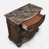 Stanley Coffee Brown Upholstered Sleigh Bedroom Set