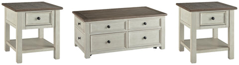 Bolanburg Two-tone Lift-Top Coffee and End Table Set