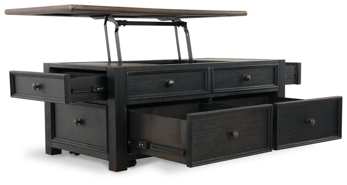 Tyler Creek Coffee Table and 2 End Tables with Console