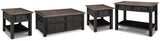 Tyler Creek Coffee Table and 2 End Tables with Console