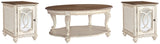 Realyn Coffee Table and 2 End Tables