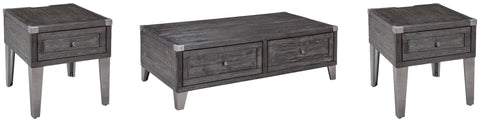 Todoe Dark Gray Occasional Table Set
