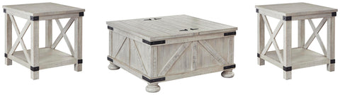Carynhurst Whitewash Coffee and End Table Set