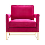 Avery Performance Velvet Accent Chair - Pink