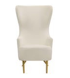 Julia Performance Velvet Wingback Accent Chair by Inspire Me! Home Decor - Cream