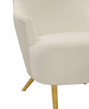 Julia Performance Velvet Wingback Accent Chair by Inspire Me! Home Decor - Cream