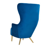 Julia Performance Velvet Wingback Accent Chair by Inspire Me! Home Decor - Navy
