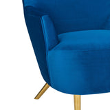 Julia Performance Velvet Wingback Accent Chair by Inspire Me! Home Decor - Navy
