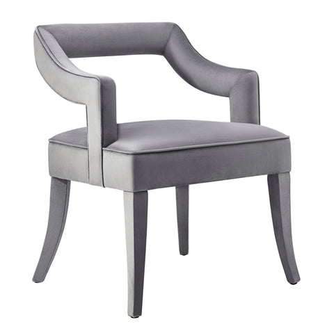 Tiffany Performance Velvet Dining Chair - Grey