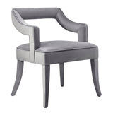 Tiffany Performance Velvet Dining Chair - Grey