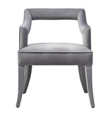 Tiffany Performance Velvet Dining Chair - Grey