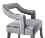 Tiffany Performance Velvet Dining Chair - Grey