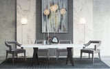 Tiffany Performance Velvet Dining Chair - Grey