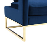 Avery Performance Velvet Accent Chair - Navy