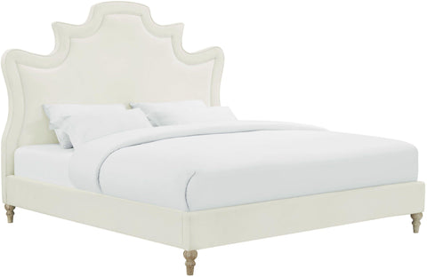 Serenity Cream Performance Velvet Bed - Queen