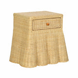 Pentra 25" Natural Rattan Nightstand With Drawer
